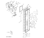 GE GSC23LSRCSS freezer door diagram