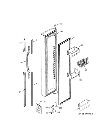 Freezer door