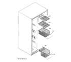 GE GSK25LCNDCCC freezer shelves diagram