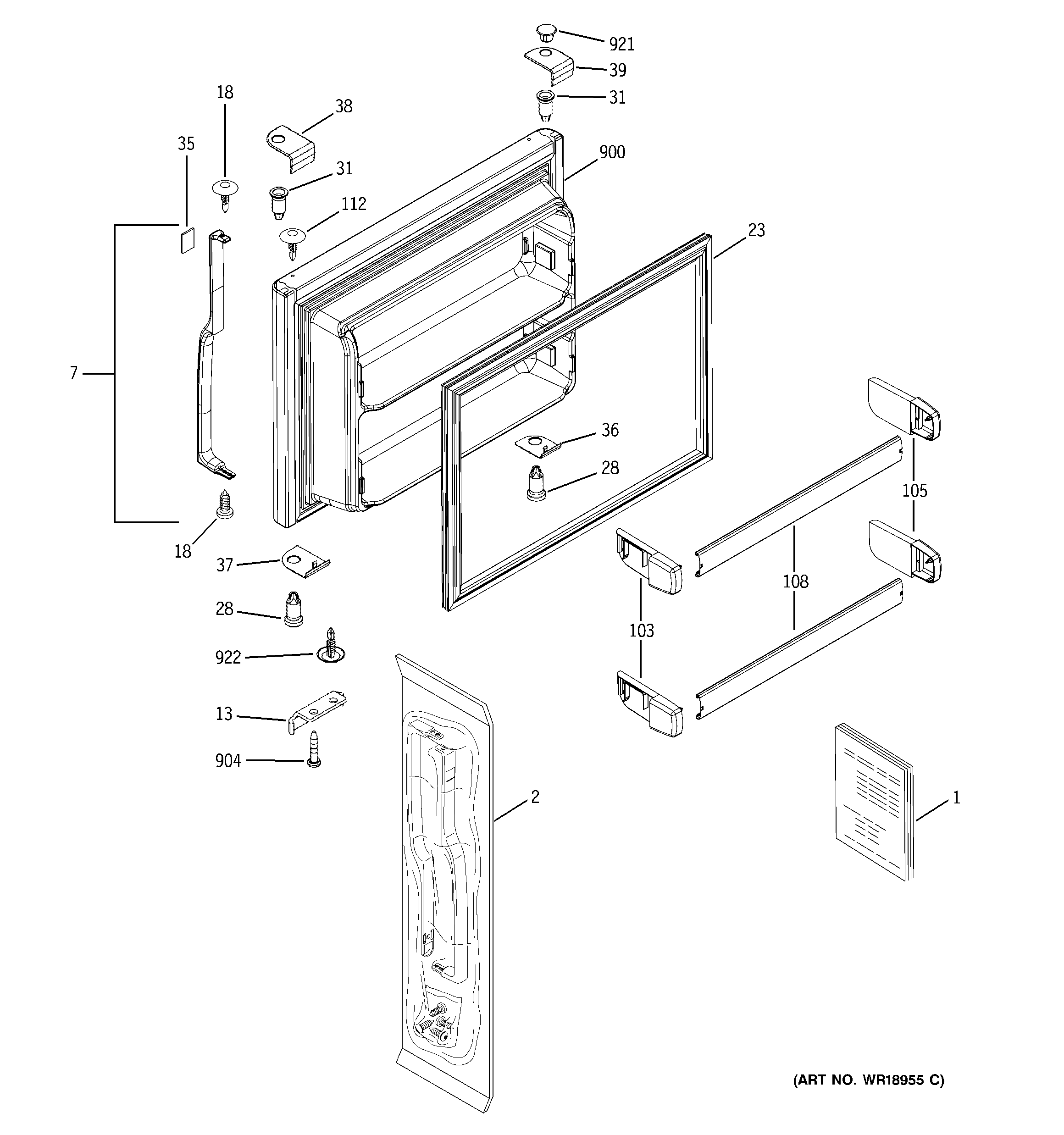 Freezer door