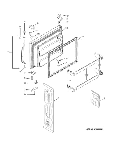 Freezer door