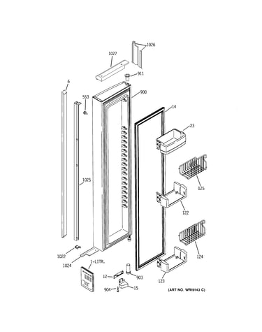 Freezer door