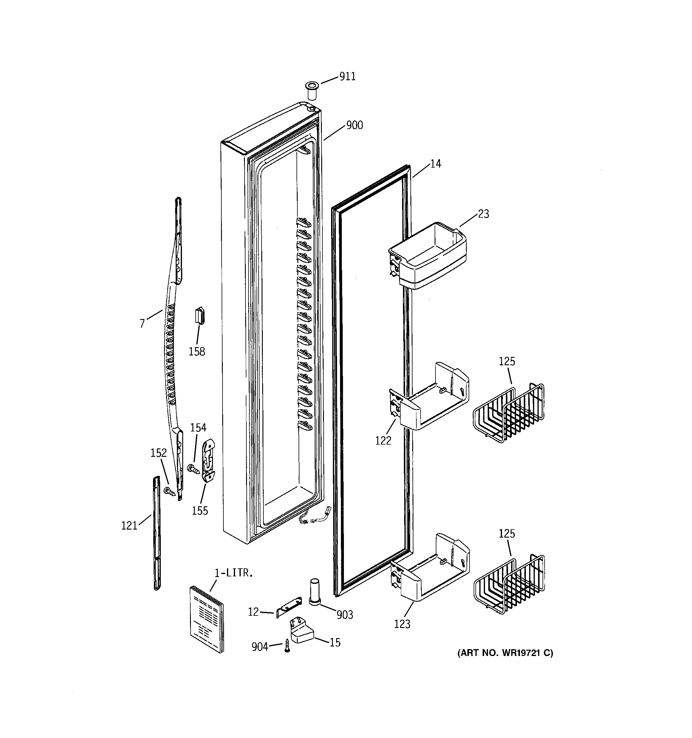 Freezer door