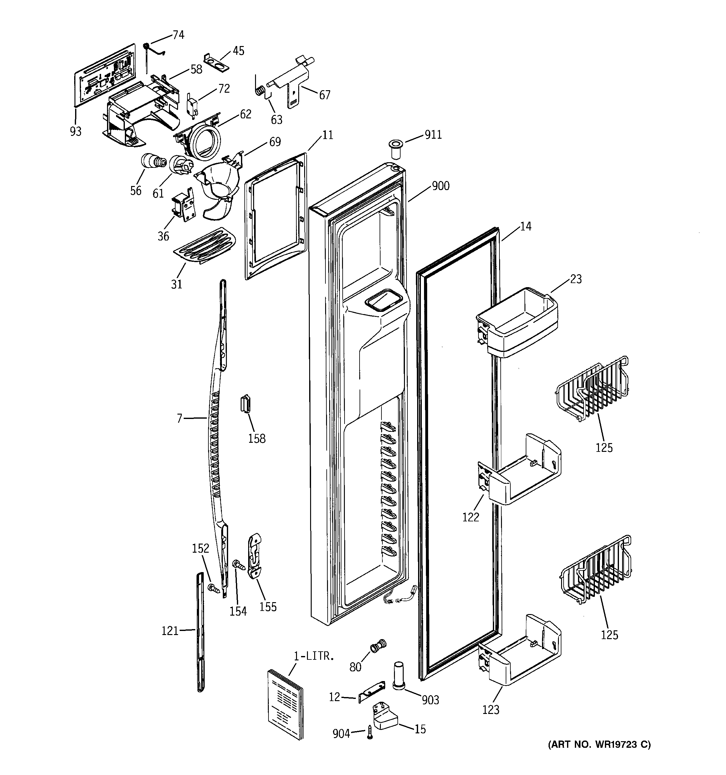 Freezer door