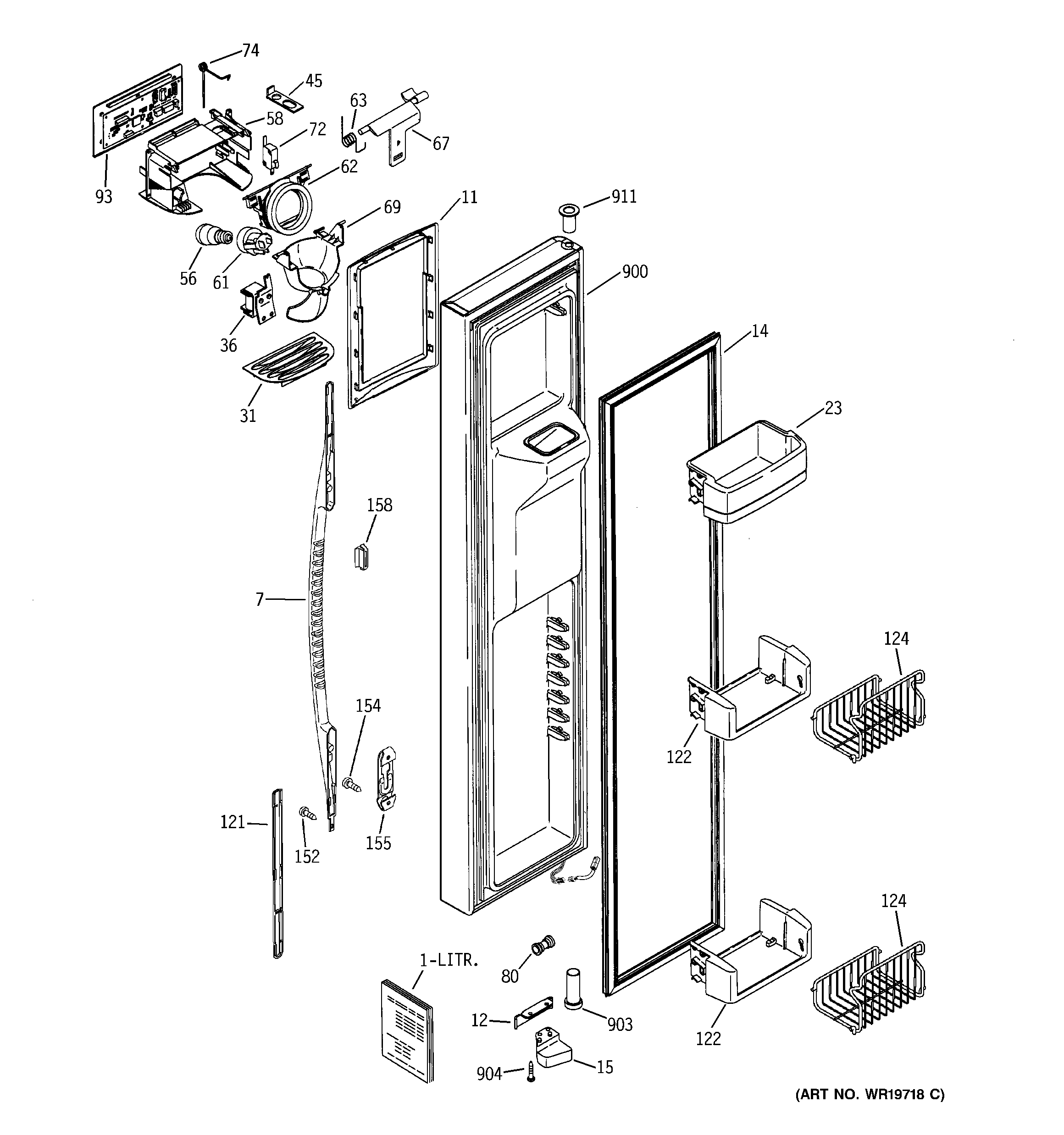 Freezer door