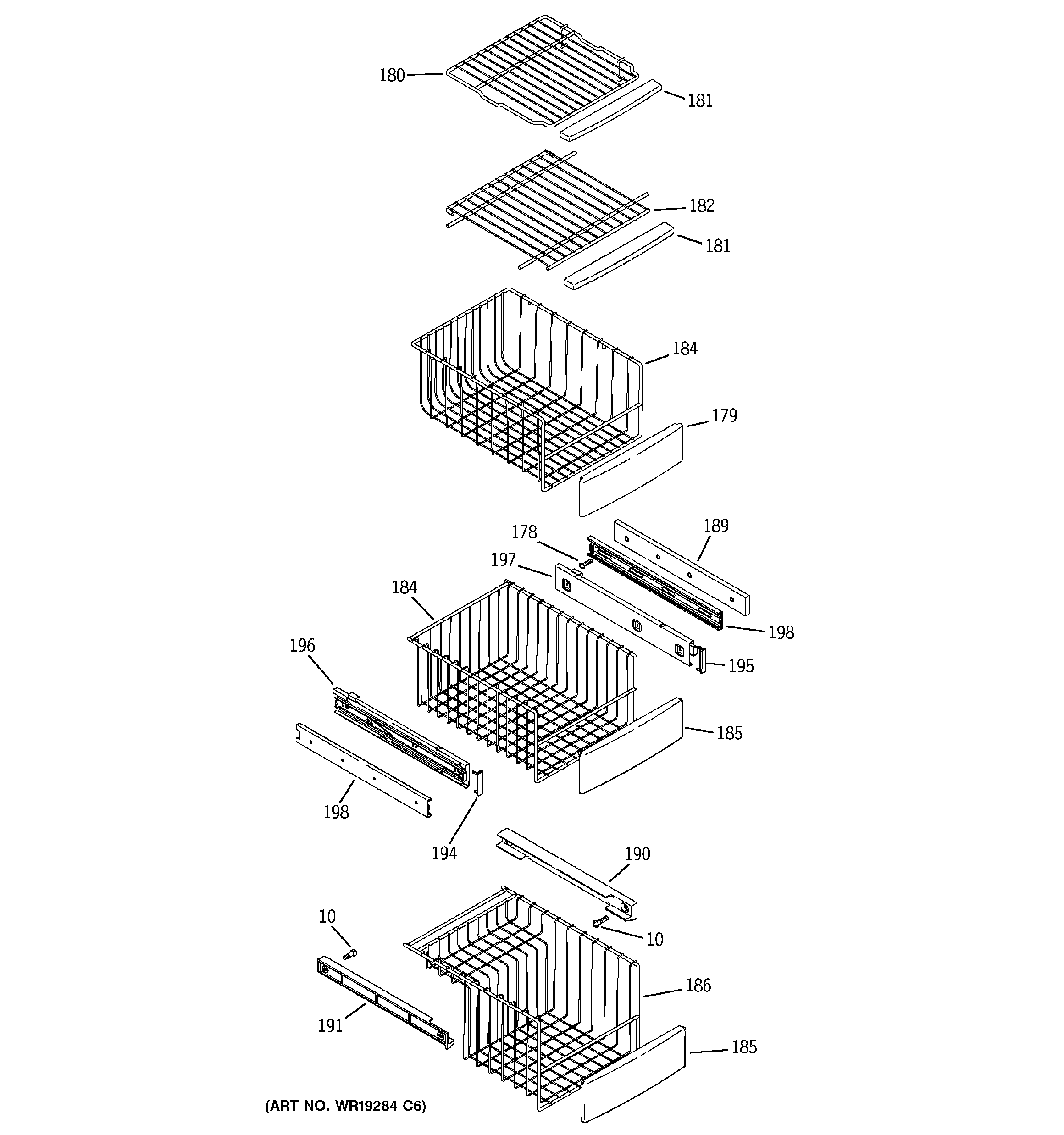 Freezer shelves