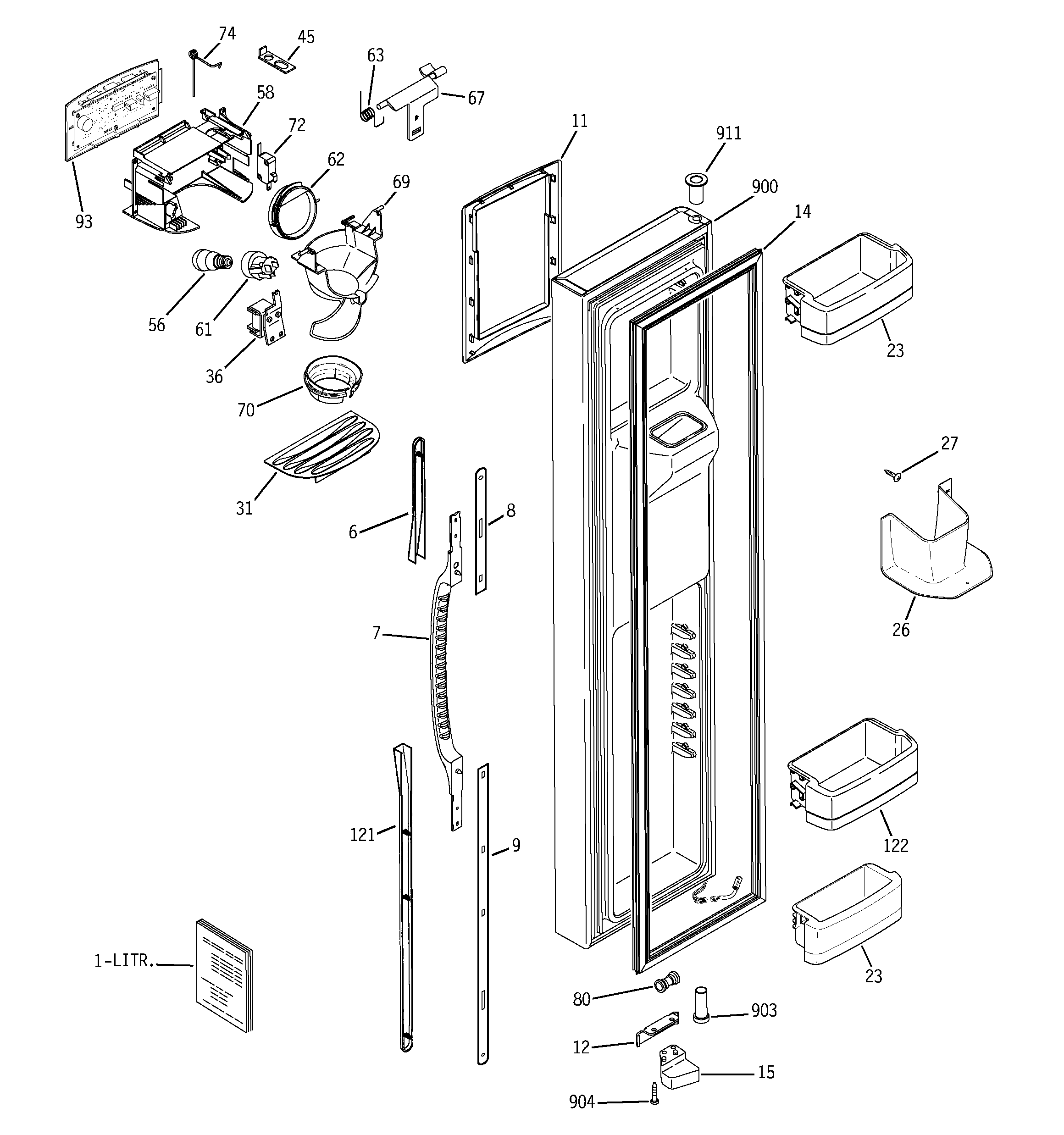 Freezer door