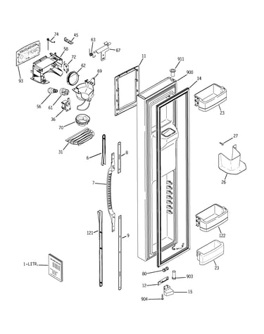 Freezer door