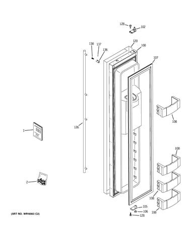 Freezer door