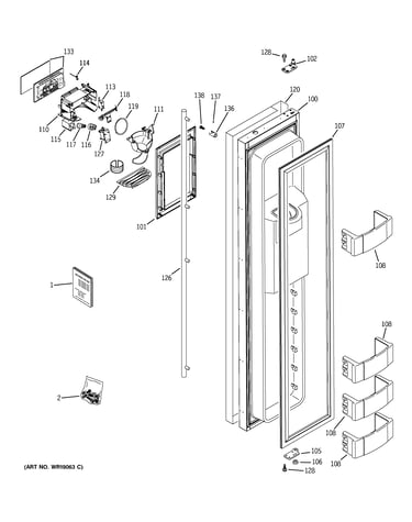 Freezer door