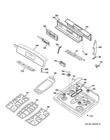 Control panel & cooktop