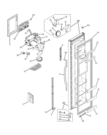 Freezer door