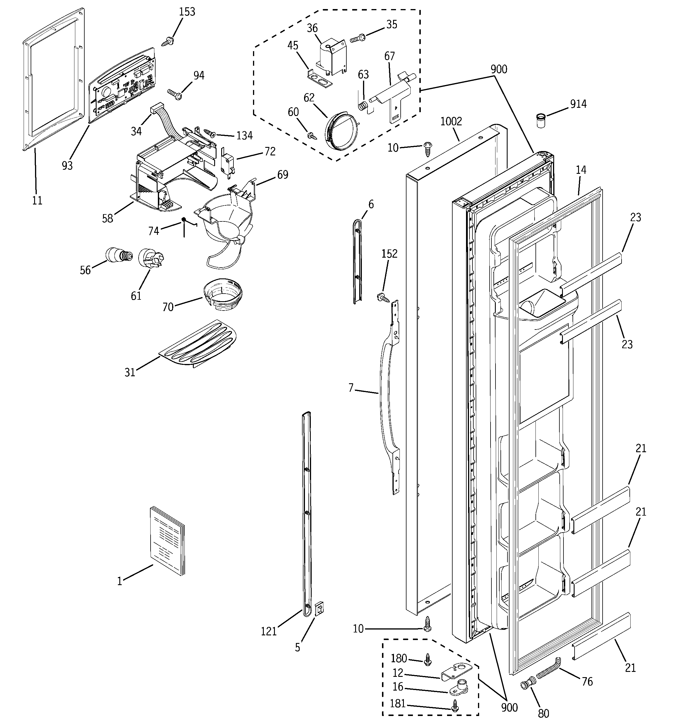 Freezer door