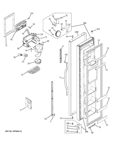 Freezer door