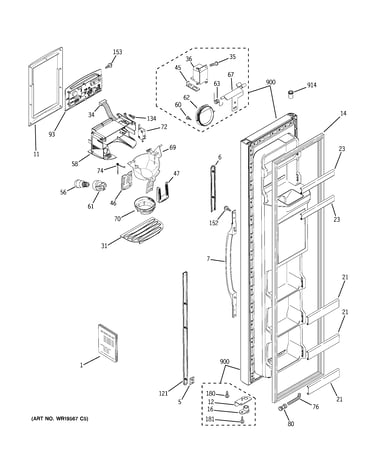 Freezer door