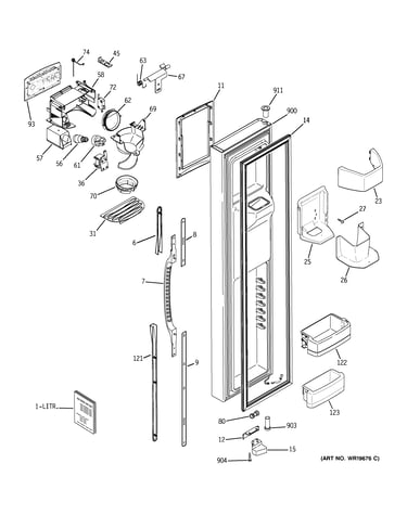 Freezer door