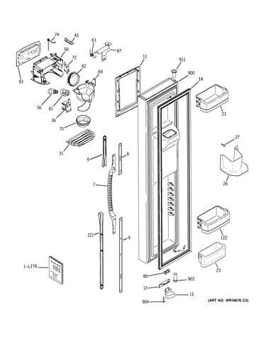 Freezer door