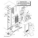 GE GIG21IESAFBB freezer section diagram