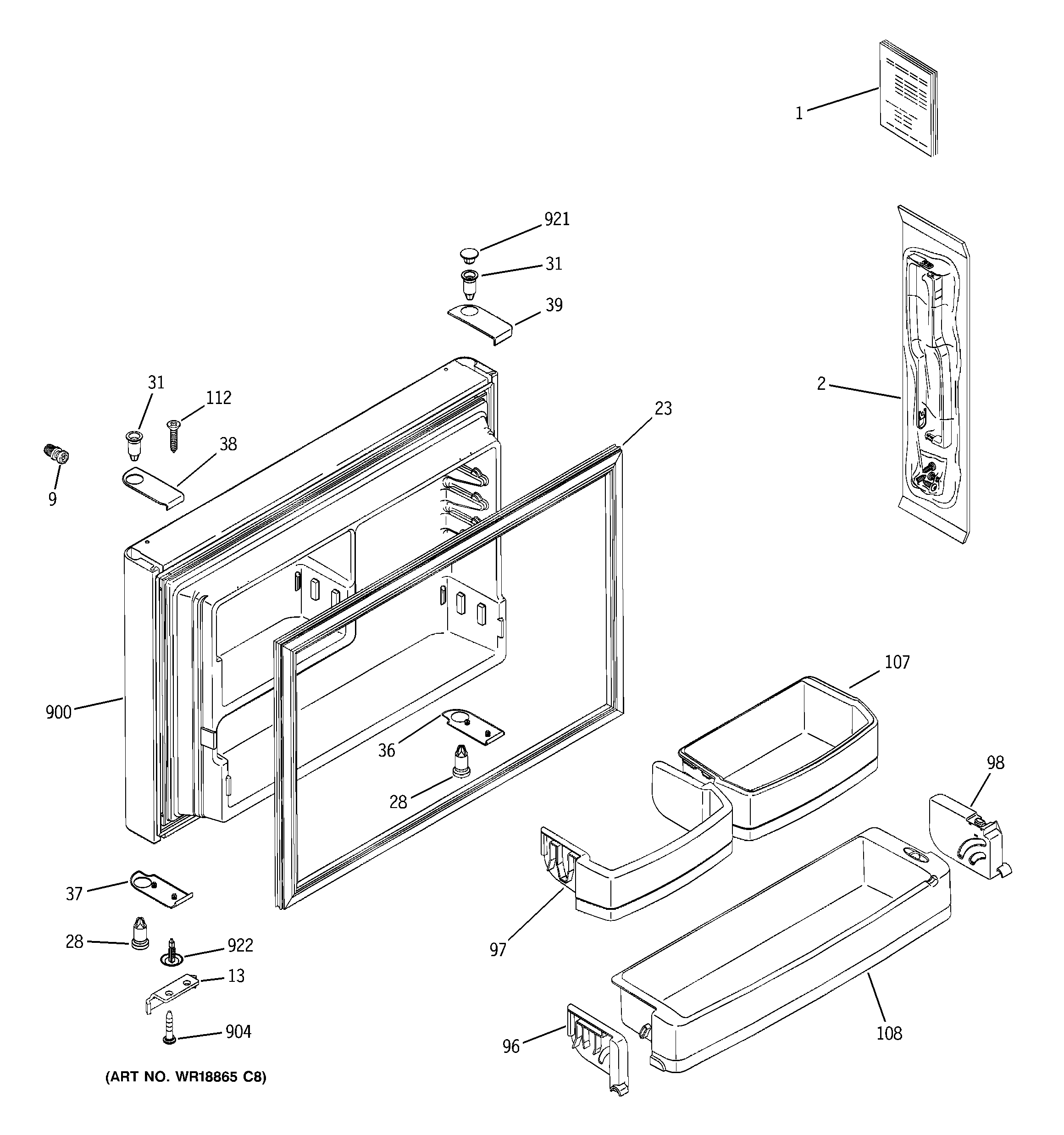 Freezer door