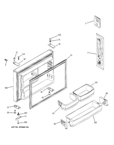 Freezer door