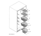 GE PCG23MISAFBB freezer shelves diagram