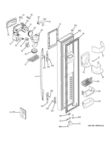Freezer door
