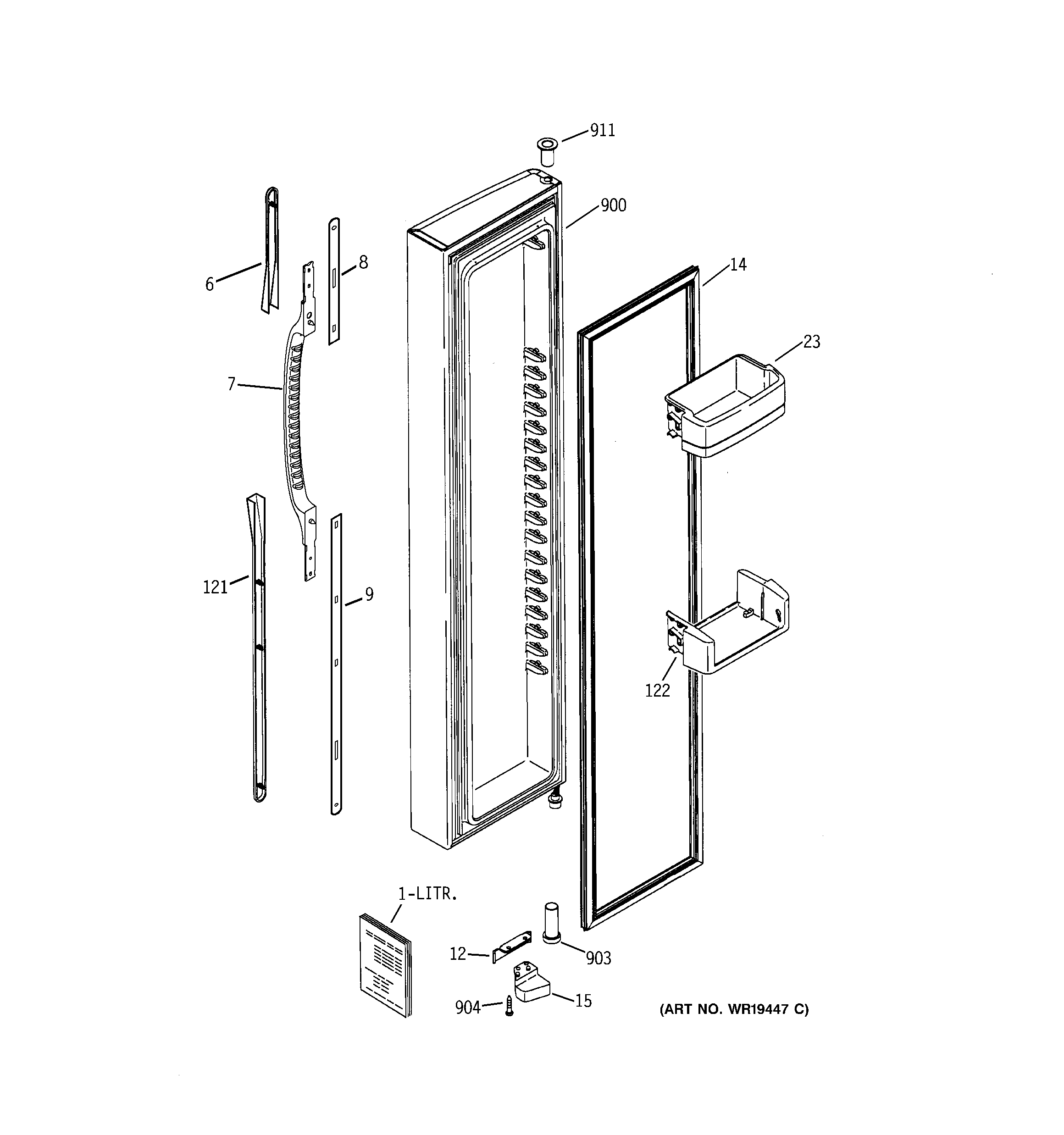 Freezer door