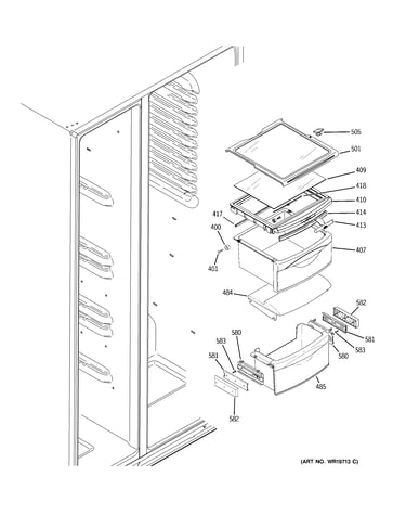Fresh food shelves