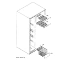 GE GCG23YEMHFBB freezer shelves diagram