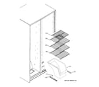 GE GSH25SGRESS freezer shelves diagram