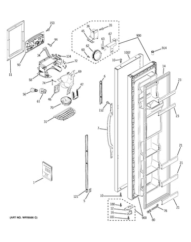 Freezer door