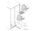 GE PSA22SIPHFBS freezer shelves diagram