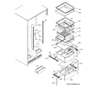 GE SSS25SGPHSS fresh food shelves diagram