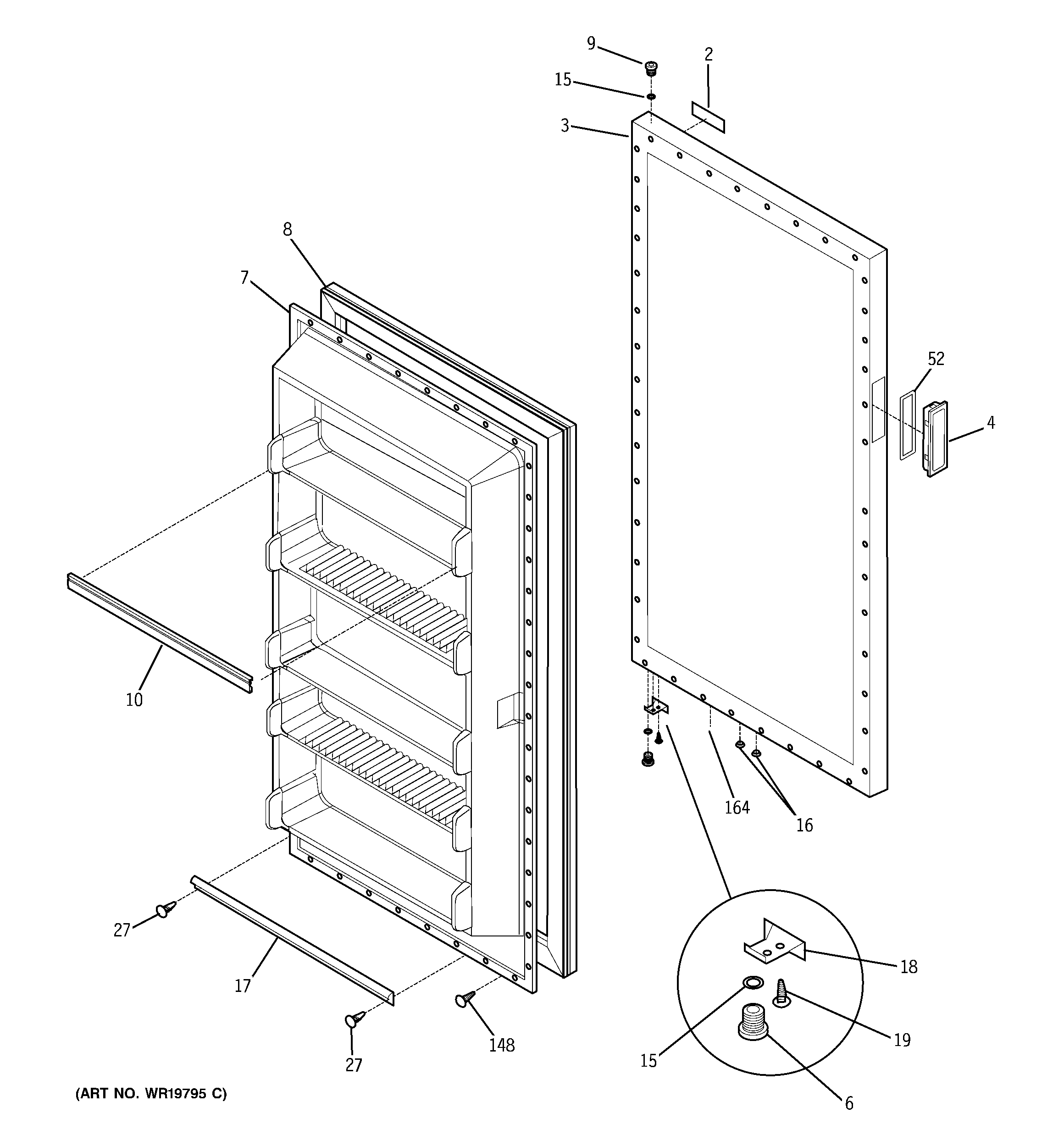Freezer door