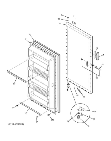 Freezer door