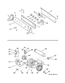 Backsplash, blower & motor assembly