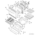 GE J2B918CEK1CC door & drawer parts diagram