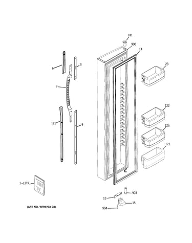 Freezer door