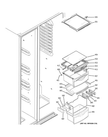 Fresh food shelves