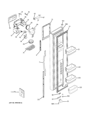 Freezer door