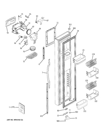 Freezer door