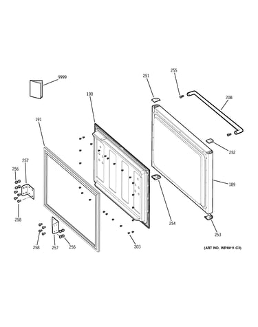Freezer door