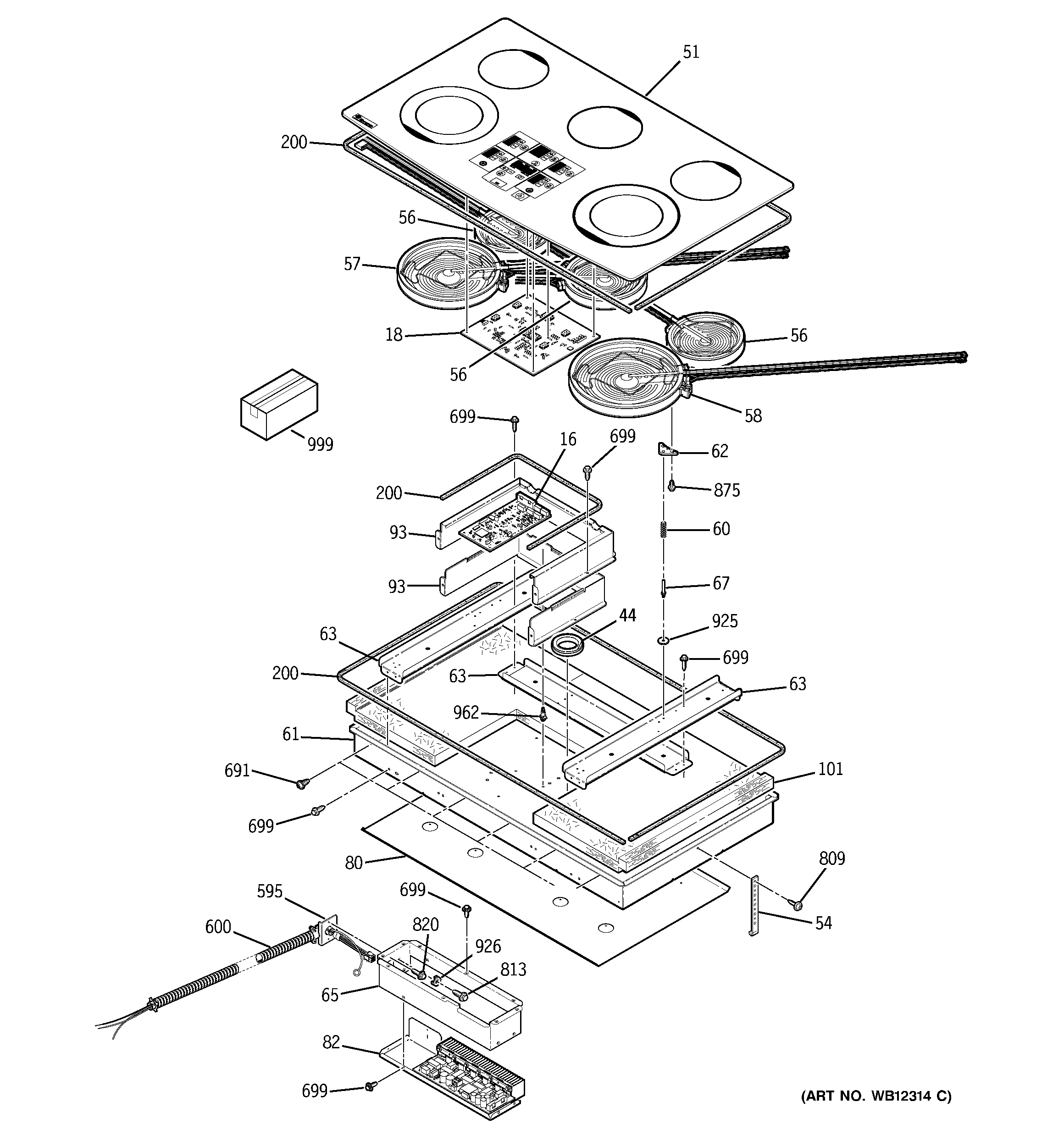 CONTROL PANEL & COOKTOP