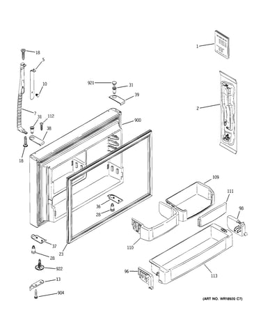 Freezer door
