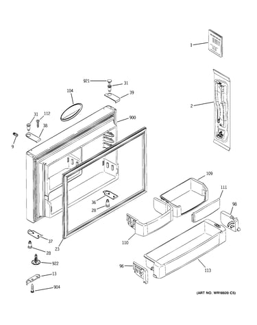 Freezer door