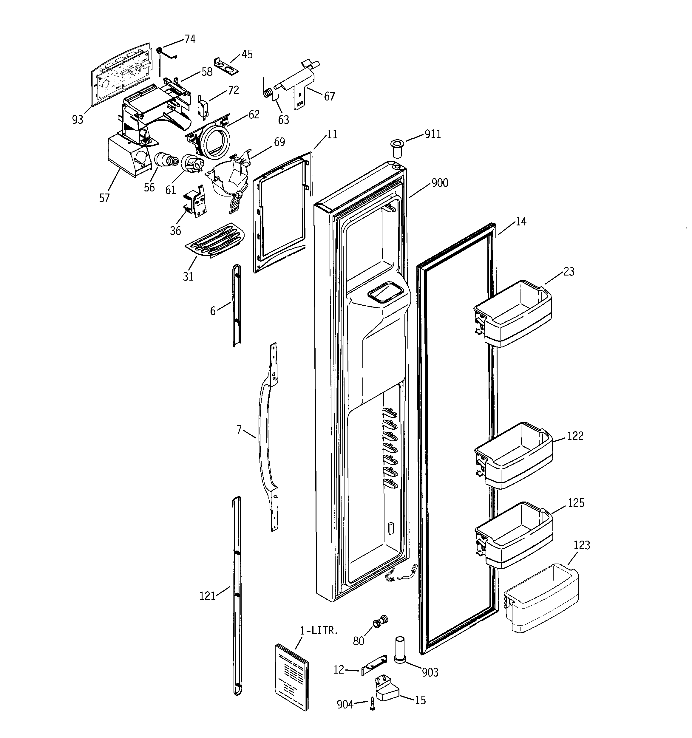 Freezer door