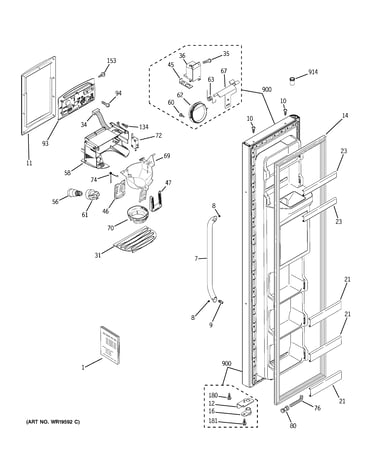 Freezer door