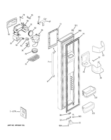 Freezer door