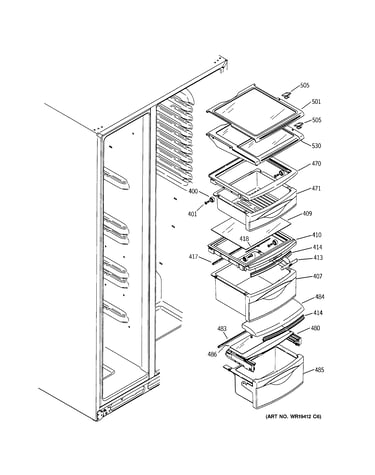 Fresh food shelves