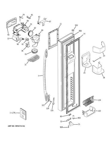 Freezer door